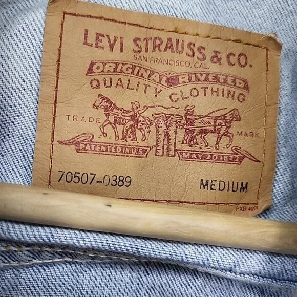 Vintage 90s Levis 70507 Jean Jacket Mens M Denim Classic Fit Trucker Flawed